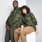 Adult Extended Size Regular Fit Hooded Sweatshirt - Original Use Olive Green/tie-dye Design