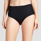 Mossimo Women's Ruched High Waist Bikini Bottom - Black -