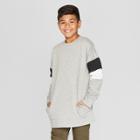 Boys' Long Sleeve Drop Shoulder Sweatshirt - Art Class Gray