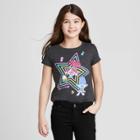 Petitegirls' Trolls 2 Short Sleeve T-shirt - Charcoal Xs, Girl's, Black