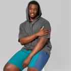 Men's Big & Tall Short Sleeve Hooded Pullover Sweatshirt - Original Use Folkstone Gray