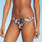 Juniors' Cheeky Bikini Bottom - Xhilaration Tan Tropical Print