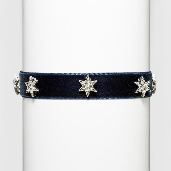 Target Fashion Choker With Stars - Black/silver