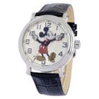 Men's Disney Mickey Mouse Strap Watch - Black,