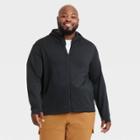 Men's Big & Tall Tech Fleece Full Zip Hoodie - All In Motion Black