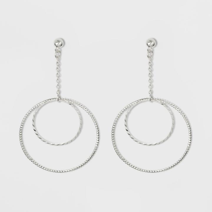 Chain And Thin Wire Circles Earrings - A New Day