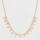 Target Chevron And Triangle Frontal Necklace - Universal Thread Gold, Women's