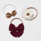 Toddler Girls' 3pk Holiday Bow And Flower Headband - Cat & Jack