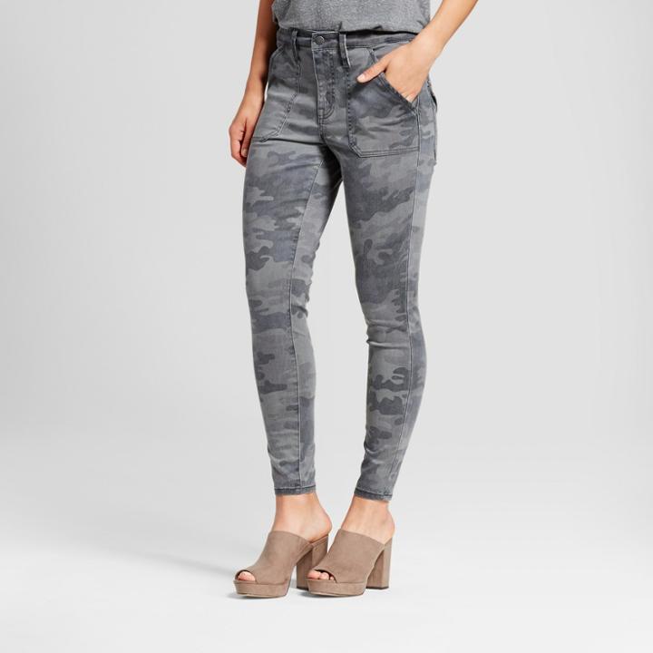 Women's Jeans Utility Jeggings - Mossimo Camo Gray