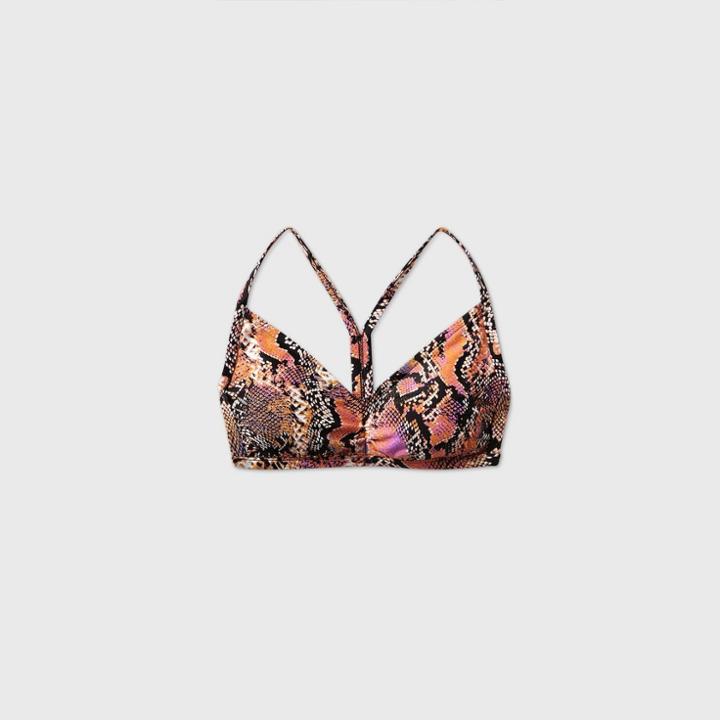 Women's T Back Bralette Bikini Top - Shade & Shore Pink