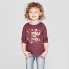Toddler Girls' Long Sleeve T-shirt - Cat & Jack Purple