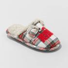 Boys' Nino Oso Plaid Slide Holiday Slippers - Wondershop 7-8,