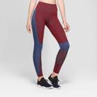 Women's 7/8 Seamless Two Tone High-waisted Leggings - Joylab Mulberry (pink)