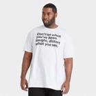 Ev Black History Month Black History Month Men's Big & Tall 'don't Let What You've Been Taught Distort What You See' Short Sleeve T-shirt - White