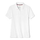 French Toast Girls' Uniform Short Sleeve Pique Polo Shirt - White