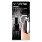 Sensationail Express Chrome + Top Coat Duo Pack Silver