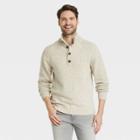 Men's Regular Fit Pullover Sweater - Goodfellow & Co Oatmeal Heather S, Oatmeal Grey