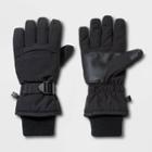 Men's Knit Cuff Gussett Ski Gloves - Goodfellow & Co Black