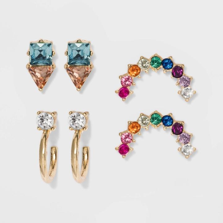 Sugarfix By Baublebar Stud Earring Set - Rainbow, Girl's