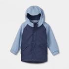 Toddler Girls' Long Sleeve 3-in-1 Rain Coat - Cat & Jack Navy Blue