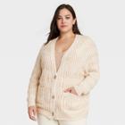 Women's Plus Size Cardigan - Ava & Viv Brown X