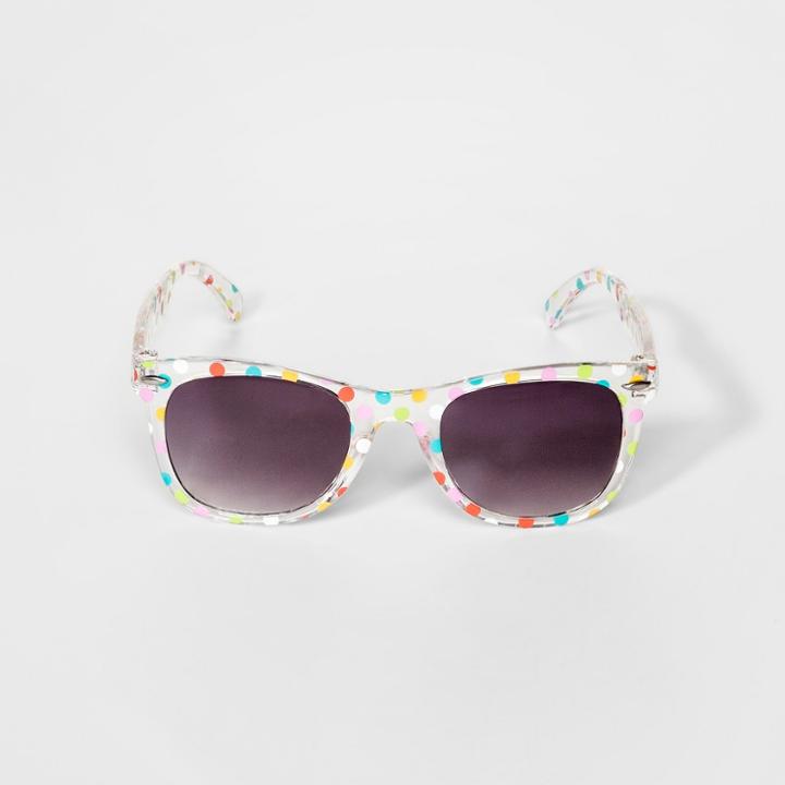 Girls' Polka Dot Wayfarer - Cat & Jack Clear