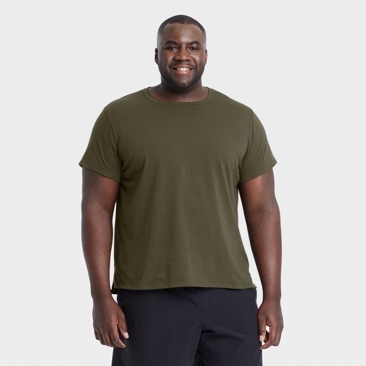 Men's Big & Tall Short Sleeve T-shirt - All In Motion Olive Green Xxxl