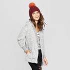 Women's Sherpa Cozy Cardigan - Almost Famous (juniors') Gray