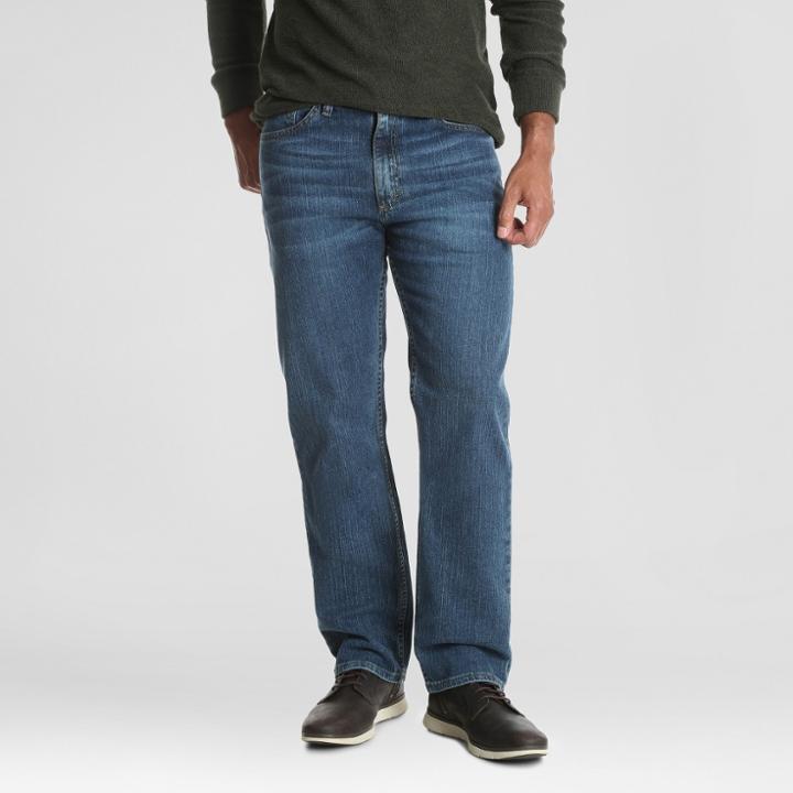 Wrangler Men's Regular Straight Fit Jeans With Flex - Pacific Blue