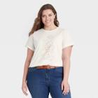 Women's Plus Size Short Sleeve Knit T-shirt - Ava & Viv White X