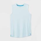 Boys' Sleeveless Tech T-shirt - All In Motion Ice Blue Xs, Boy's, White Blue