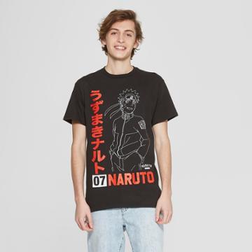 Viz Media Men's Naruto Short Sleeve Graphic T-shirt - Black
