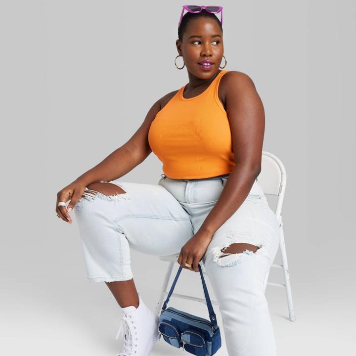 Women's Tiny Tank Top - Wild Fable Orange