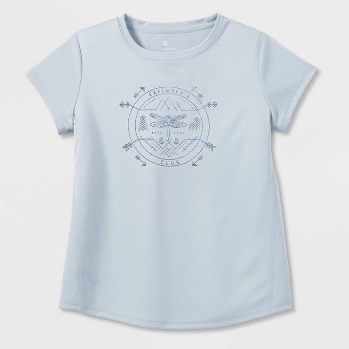 All In Motion Girls' Short Sleeve 'explorers Club' Graphic T-shirt - All In