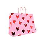 Spritz Large Gift Bag With Foiled Hearts Red -