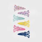 Girls' 6pk Sparkle Butterfly Hair Clips - Cat & Jack