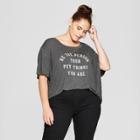 Women's Plus Size Short Sleeve Be The Person Your Pet Thinks You Are T-shirt - Fifth Sun (juniors') Charcoal