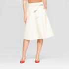 Women's Belted Leather Skirt - Who What Wear Cream (ivory)