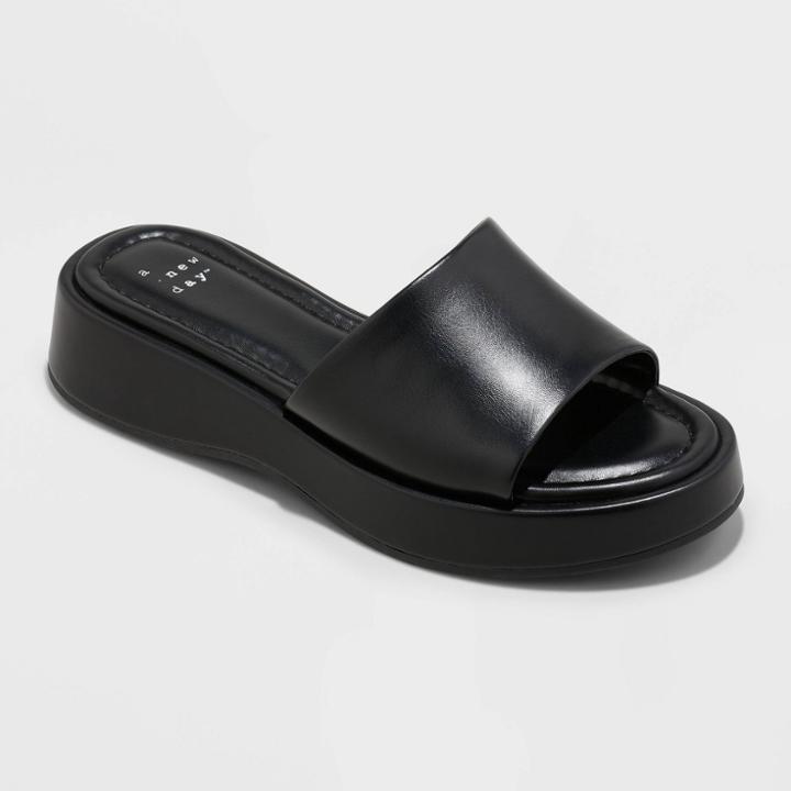 Women's Carlita Wedge Heels - A New Day Black