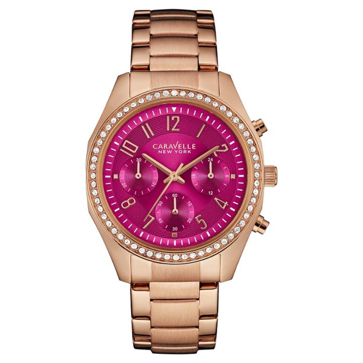 Target Women's Caravelle New York Gold Tone Stainless Steel Watch 44l223 -