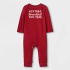 Baby Boys' 'extra Thankful This Year' Romper - Cat & Jack Maroon Newborn, Red