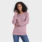 Women's Lace Detail Sweatshirt - Knox Rose Purple