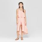 Girls' Cold Shoulder Walk-thru Maxi Dress - Art Class Pink