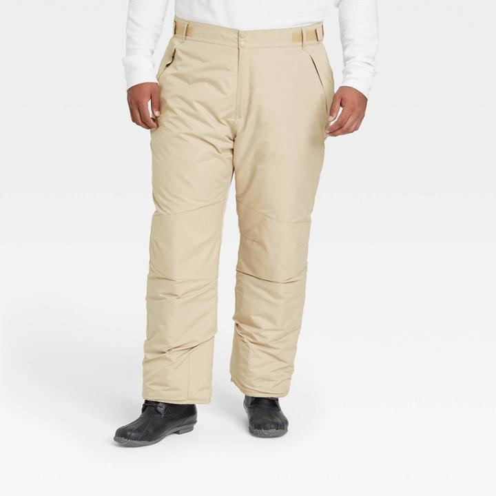 Men's Big & Tall Snow Pants - All In Motion Khaki