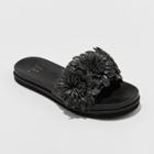 Target Women's Dawnrae Floral Shower Slide Sandal - A New Day Black