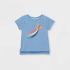 Toddler Girls' Sequin Rainbow Butterfly Short Sleeve T-shirt - Cat & Jack Blue