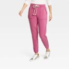 Women's Mid-rise Fleece Drawstring Jogger Pants - Universal Thread Pink