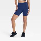 Women's Sculpted Linear High-waisted Bike Shorts 7 - All In Motion Sapphire