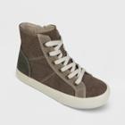 Boys' Colby Lace-up Zipper Sneakers - Cat & Jack Brown