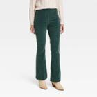 Women's High-rise Corduroy Flare Pants - Knox Rose Green